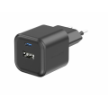 Încărcător rețea SWISSTEN GaN 1x USB-C 35W PD + 1x USB-A 27W QC Black