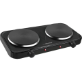 Электрическая плита Esperanza COTOPAXI EKH010K Черная, 2000W (1x1000W, 1x1000W), 5 температурных режимов, термостатическая защита от перегрева, индикаторный свет (включение / выключение), термостойкие материалы, 2 нагревательные плиты