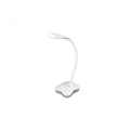 Настольная лампа Esperanza MIMOSA ELD105W Белая, 14 LED, Сенсорный переключатель, 3 уровня яркости, Ночной свет, Цвет света: 5500K, Гибкая рука, Подсветка s