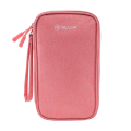 Geanta Tellur pentru organizare cabluri si accesorii, 21x12.5x6cm, poliester, roz, TLL193021