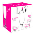 Set 6 pahare pentru sampanie LAV LV-MIS535F 190 ml
