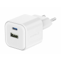 Încărcător rețea SWISSTEN 12W 1x USB-C + 1x USB-A Alb