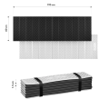 Saltea turistică pliabilă NC17103 NILS CAMP XPE 195 cm cu strat de aluminiu – neagră