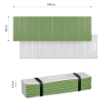 Saltea turistică pliabilă NC17103 NILS CAMP XPE 195 cm cu strat de aluminiu – verde