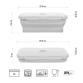 Cutie pliabilă pentru mâncare NC4105 FOLDING CONTAINER/LUNCH BOX GREY 1200ML NILS CAMP