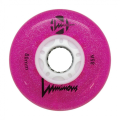 Светящиеся колёса для роликов Luminous Glitter Pink, 80 мм, 85A, 4 шт.