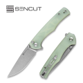 Складной нож, SENCUT, Crowley S21012-1, сталь D2 3.48 дюйма, рукоять G10, кнопочный замок