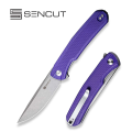 Флиппер-нож, SENCUT, Scitus S21042-2, сталь D2 88.2мм, рукоять G10 фиолетовая, лайнер-лок
