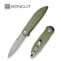 Cuțit flipper, SENCUT, Bocll II S22019-4, lamă D2 2.96 inch, mâner G10, Liner Lock