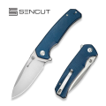 Складной нож, SENCUT, Skarnax S24025-3, сталь 9Cr18MoV 3.79 дюйма, рукоять микарта синяя, лайнер-лок