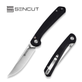 Складной нож, SENCUT, Skelfin S25007-2, сталь 9Cr18MoV 3.3 дюйма, рукоять G10 черная, Button Lock