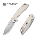 Складной нож, SENCUT, Stratex S25055-2, сталь 9Cr18MoV 80.6мм, рукоять G10 айвори, лайнер-лок