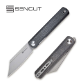 Cuțit pliabil, SENCUT, Bronte SA08A, lamă 9Cr18MoV 3.38 inch, mâner Micarta, Liner Lock, Front Flipper