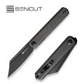 Нож фронт флиппер, SENCUT, Bronte SA08F, сталь 9Cr18MoV 85.8мм, рукоять Canvas Micarta, лайнер-лок