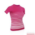 12-2110-7 Ultralight 70 Футболка фитнес Woman pink/white stripes S PRO FEET