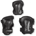 Kit de protecție Rollerblade 068P0500100 Rollerblade EVO GEAR 3 PACK BLACK S - genunchiere, coate, încheieturi, tăietură anatomică, ventilație