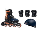 Role pentru copii Rollerblade 07221500174 MICROBLADE CUBE BLU NOTTE/ARAN Dimensiune 28-32 – copii, roti 4x72mm - rollerskates only