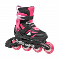 Роликовые коньки Rollerblade 86B0751530NJ02 MICROBLADE NERO/ROSA Size 28-32 – детские, колёса 4x72мм, жёсткость 80A, подшипники SG3, раздвижные