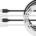 Кабель USB-C to USB-C Verbatim Essentials Sync & Charge 60W / 2 pack/ 1 m