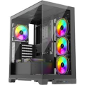 Корпус 1STPLAYER Mi8 / no PSU / Side-Window / 4x120mm / ATX / Black