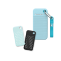 1TB SSD Portabil Verbatim Pocket, Polar Blue with 2 Rubber Sleeves (Black & Polar Blue),1000 MB/s