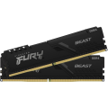 16GB (Kit of 2*8GB) DDR4-3600 Kingston FURY® Beast DDR4, PC28800, CL17, 1.35V, Auto-overclocking, Asymmetric BLACK low-profile heat spreader, Intel XMP Ready (Extreme Memory Profiles)