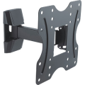 TV-Wall Mount for 23-42” - PureMounts ”PM- FM10-200”, Tilted, up to 30kg, Tilt: +3/ -14°, 56mm - 205mm wall distance, max.VESA 200x200, Steel black