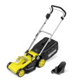 Аккумуляторные газонокосилки Karcher LMO 3-18 Battery New - Li-Ion / 18 В / 2.5-5 А·ч / 125-250 м² / 34 см / 25-65 мм / 45 л - 1.445-410.0