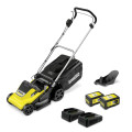 Аккумуляторные газонокосилки - Комплект аккумуляторов Karcher LMO 4-18 Dual Battery Set New (с 2 быстрыми зарядными устройствами) доступен с IV 2024 - Li-Ion / 2 x 18 В / 5 А·ч / 250 м² / 37 см / 25-65 мм / 40 л - 1.445-421.0