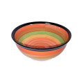 Salatiera din ceramica 19cm dungi multicolore