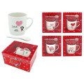 Set cana 210ml cu lingura "Love", in cutie-cadou