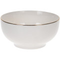 Salatiera din portelan 13.8cm Golden Rim, alba
