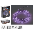 Ghirlanda cu panou solar 100 LED, 5m, alb rece