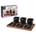 Set pentru aperitiv EH 7buc, suport din lemn 25X16cm