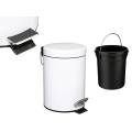 Cos pentru gunoi cu pedala Five 3l D17X24.5cm, metal, alb