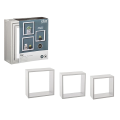 Set rafturi "Cub" Five 3buc: 30X30X12, 27X27X12, 24X24X12cm, alb