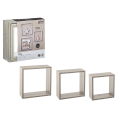 Set rafturi "Cub" Five 3buc: 30X30X12, 27X27X12, 24X24X12cm gri