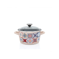 Кастрюля эмалированная Imperial 16см, 1.9л, крышка стекло