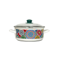 Cratita emailata Sultana 22cm, 3.2l, capac din sticla