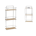 Raft de perete suspendabil cu 3 nivele Tendance Bamboo 11.5X26.5X57cm, metal, bambus