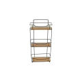 Raft de perete suspendabil cu 3 nivele Tendance Bamboo 11.5X26.5X57cm, metal, bambus, negru