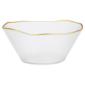 Salatiera din sticla 21cm Golden Rim
