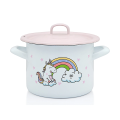 Кастрюля эмалированная "Unicorn" 14см, 1.5л, крышка металл