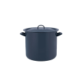 Cratita emailata 28cm, 15l, capac din metal, albastru inchis