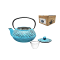 Ceainic din fonta 1l SG Flower, albastru
