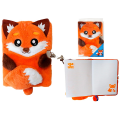 Дневник с замком, A5, 96 листов, My Little Foxy, плюшевая обложка