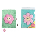 Дневник с замком, A5, 96 листов, My Little Pink Flower, плюшевая обложка