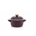 Cratita emailata Bordo Princ 16cm, 2.2 l, capac din metal