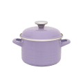 Cratita emailata Waves Violet 20 cm, 4 l, capac din metal
