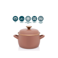 Cratita emailata Mocha Mousse 18 cm, 3.1 l, capac din metal